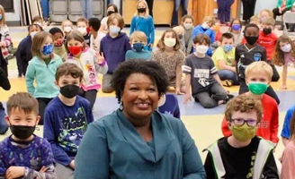 Stacey Abrams needs no mask