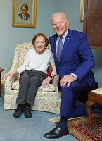 Biden and Mrs. Carter - Source: The Jimmy Carter Presidential Library, cropped by The Editor.