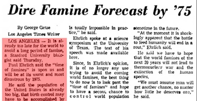 Dire famine forecast by 1975
