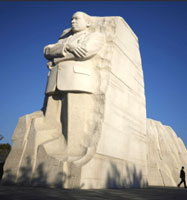 MLK on his mini Mount Rushmore