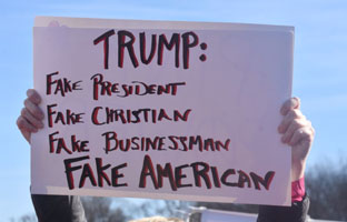 Calling Trump a fake