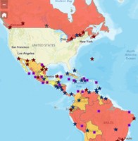 Map of unsafe places