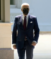 Biden wears a mask for no reason