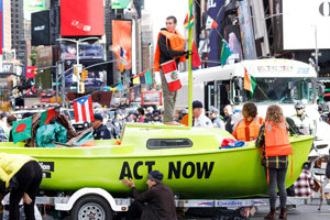 Climate protest boat