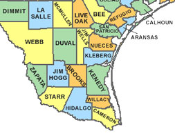 South Texas counties