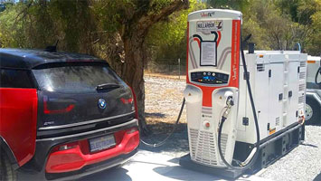 Diesel powered electric car charger