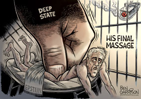 Epstein death cartoon