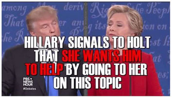 Hillary's hand signals