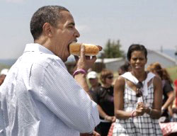 Obama really likes hot dogs