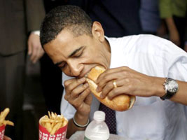 Obama really likes hot dogs