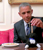 Obama stacks Cheerios