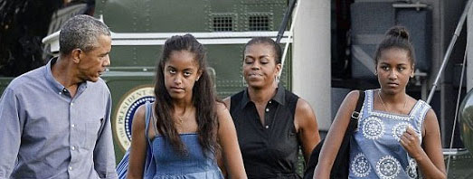 The disgruntled Obama family