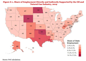 Oil and gas jobs map