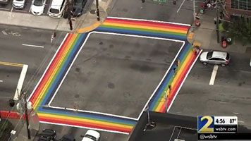 Rainbow crosswalk