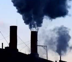 Smokestacks closeup