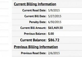 Big water bill