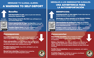 Self-deport poster Self-deport poster